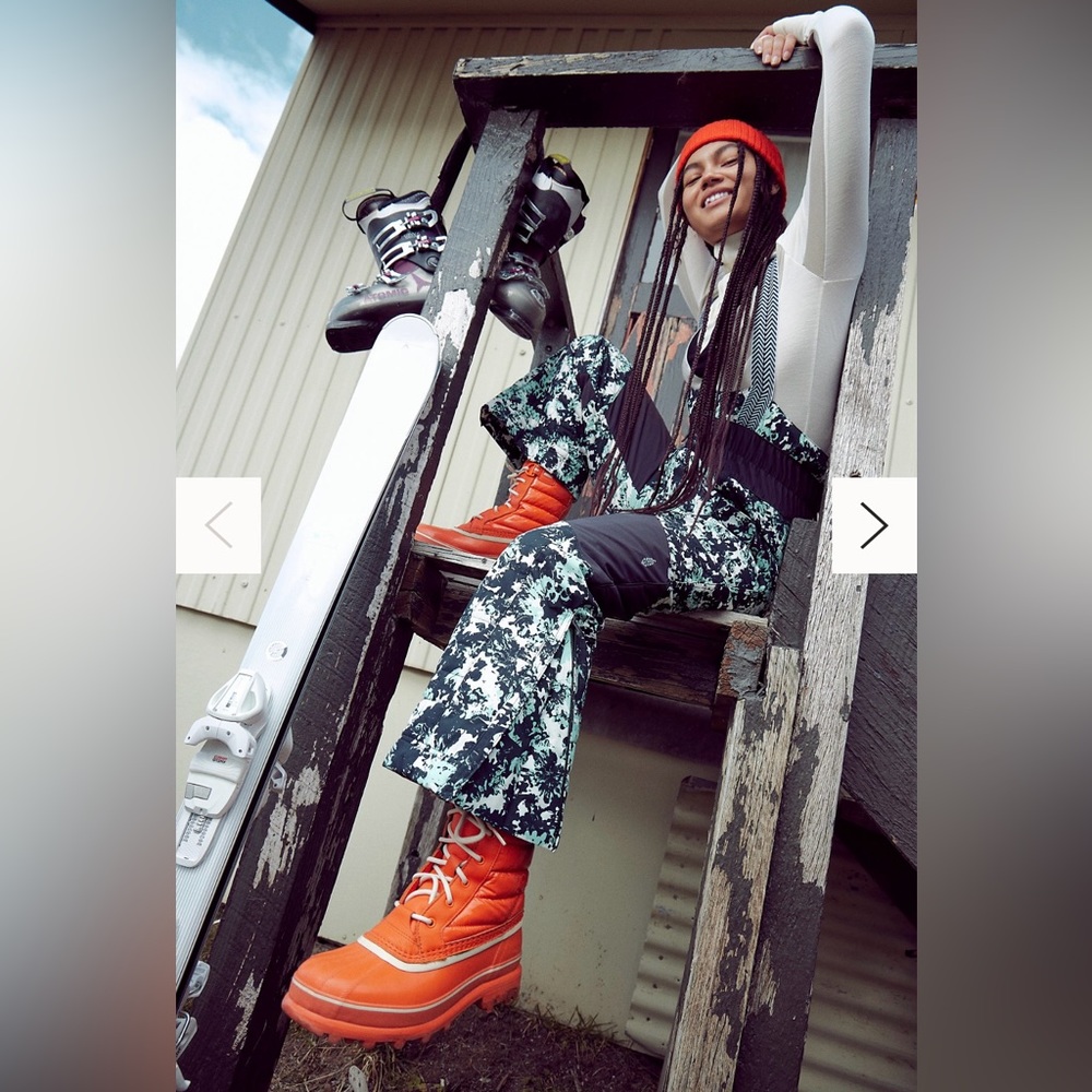 Free People Printed All Prepped Overall Ski Bib